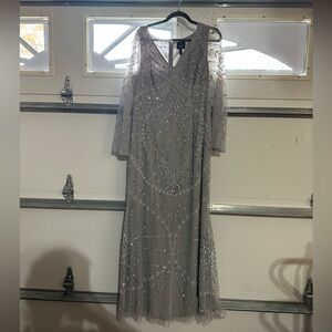 Adrianna Papell silver gown